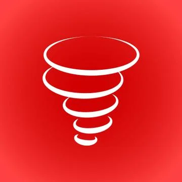 Tornado icon stock vector illustration flat design Stock Illustration