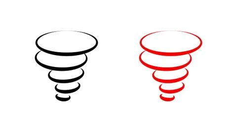 Tornado icon stock vector illustration flat design Stock Illustration