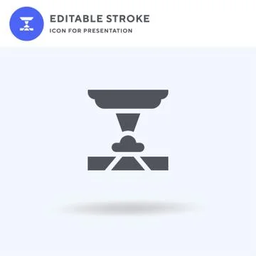 Tornado icon vector, filled flat sign, solid pictogram isolated on white, logo Stock Illustration
