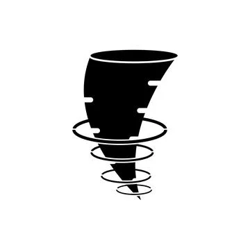 Tornado icon vector Stock Illustration