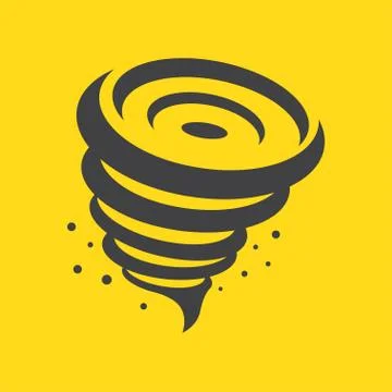 Tornado icon, vector illustration. Stock Illustration