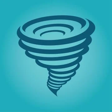 Tornado icon, vector illustration. Illustrazione stock
