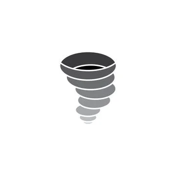 Tornado icon vector logo element symbol design Stockillustratie