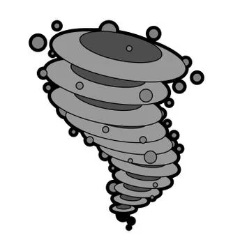 Tornado isolated. Vortex vector illustration. whirlwind of wind Illustrazione stock