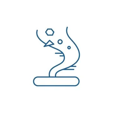 Tornado line icon concept. Tornado flat vector symbol, sign, outline Illustrazione stock