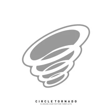 Tornado Logo Design Concept Vector Template. Hurricane Logo Vector Icon Stock Illustration
