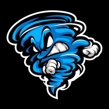 Tornado mascot logo design vector with modern illustration concept style fo.. Stock Illustration