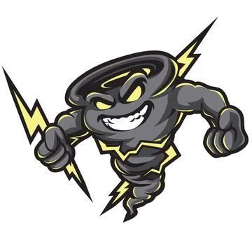 Tornado mascot logo design vector with modern illustration concept Stock Illustration