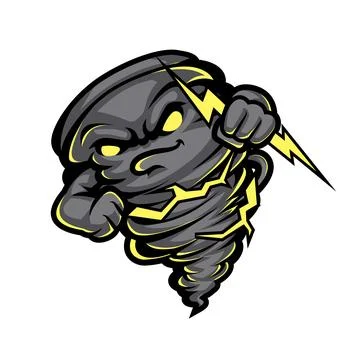 Tornado mascot logo design vector with modern illustration concept Stock Illustration