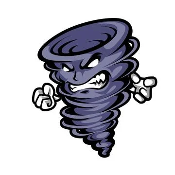 Tornado mascot logo design vector with modern illustration concept style fo.. Stock Illustration