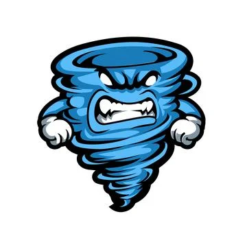 Tornado mascot logo design vector with modern illustration concept style fo.. Stock Illustration