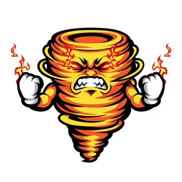 Tornado mascot logo design vector with modern illustration concept style fo.. Stock Illustration