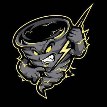 Tornado mascot logo design vector with modern illustration concept style fo.. Stock Illustration
