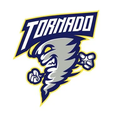 Tornado mascot logo design vector with modern illustration concept style fo.. Stock Illustration