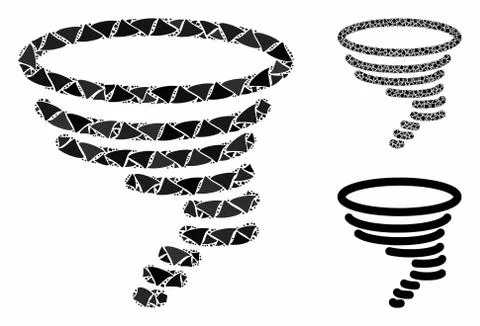 Tornado Mosaic Icon of Bumpy Parts Illustrazione stock