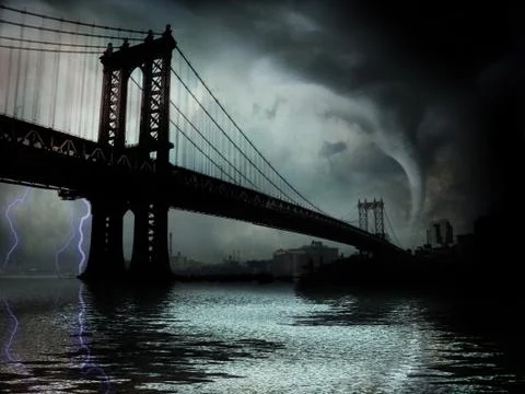 Tornado nyc ny Stock Illustration