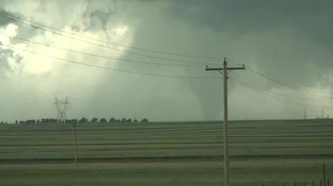Tornado in open field Stock Footage 12626508
