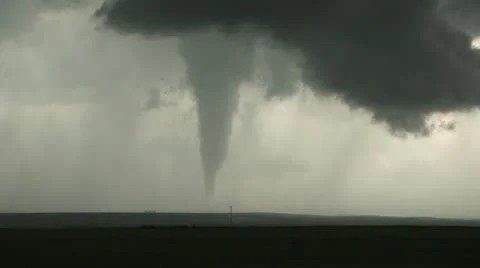 Tornado in Open Field Stock Footage 12627021