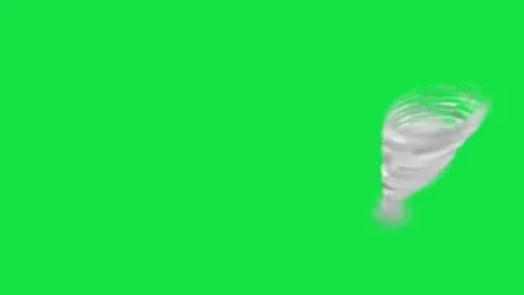 Tornado Passing Through Left-to-Right Animation Green Screen Video stock 303115342