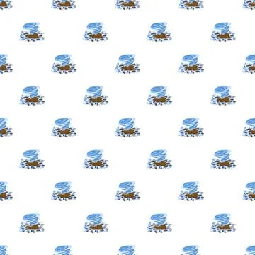 Tornado pattern symbolizing natural disaster and destruction Stock Illustration