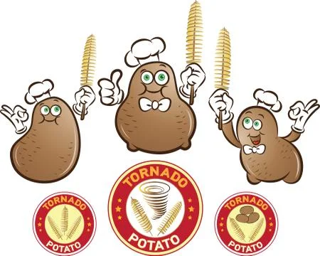 Tornado Potato 스톡 일러스트