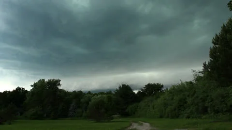 Tornado producing storm with lightning time lapse Stock Footage 26072249
