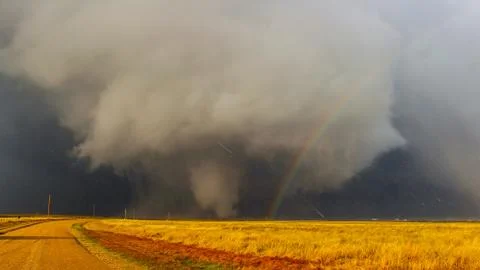 Tornado with Rainbow Fotos Stock