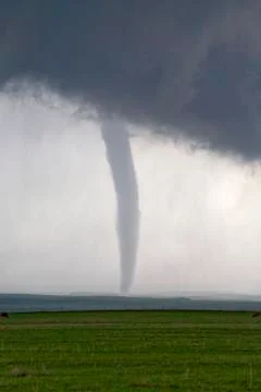 Tornado in remote field Stock Photos