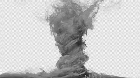 Tornado Rising From The Ground 4K Alpha Stock Footage 329914048