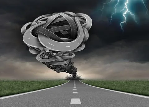 Tornado Road Concept Stock Illustration