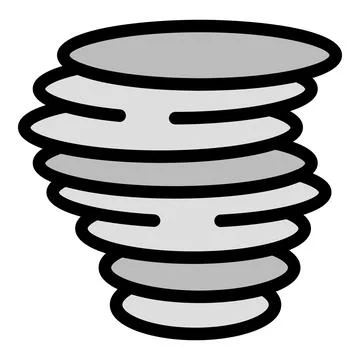 Tornado rotating and causing destruction with rotating air concept icon Stock Illustration