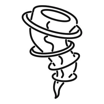 Tornado rotating and forming a destructive vortex Illustrazione stock