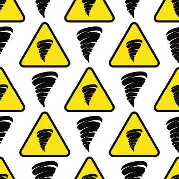 Tornado seamless pattern repeat orange color twister background danger tornade Stockillustratie