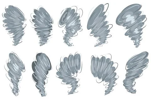 Tornado Set Stock Illustration
