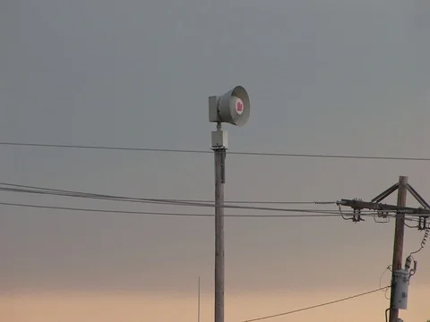 Tornado Siren Blaring Video stock 85715281