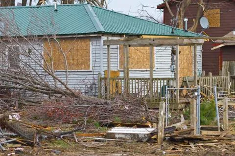 Tornado storm damage xi Stockfoto's