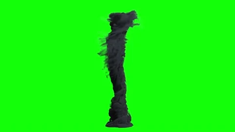 Tornado Storm Hurricane Green Screen 3D Rendering Animation Stock-Footage 136503019