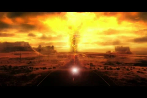 Tornado storm on the road Stock-Footage 576730