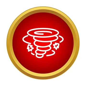 Tornado storm weather warning icon concept Stock Illustration