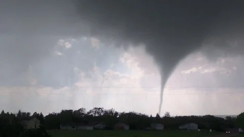Tornado - Storms - Supercell - Touchdown - Trees Stock Footage 82238837