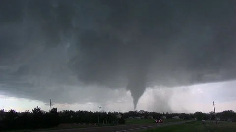 Tornado - Storms - Supercell - Trees Stock Footage 82238536