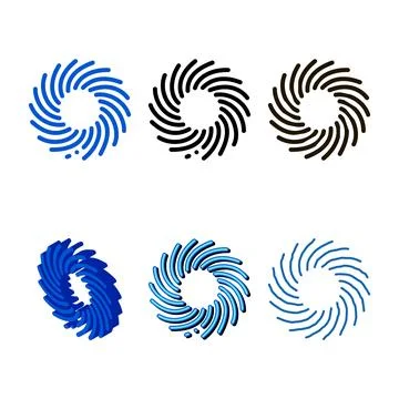 Tornado stylized wind icon vector outline 스톡 일러스트