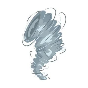 Tornado swirl in flat design. Bad weather with air twister whirlwind. Vector  Stockillustratie