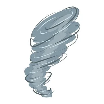 Tornado swirl in flat design. Danger atmosphere cyclone, swirl storm. Vector  Stockillustratie