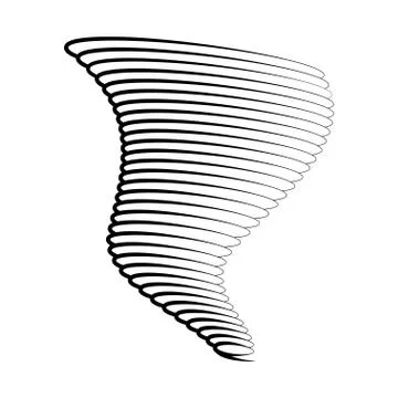 Tornado symbol isolated on a white background Stock Illustration