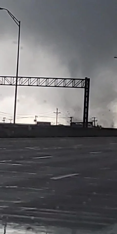 Tornado in Texas Has Co-Worker Worried, Round Rock, Texas, USA - 21 Mar 2022 Stock Footage 205420992