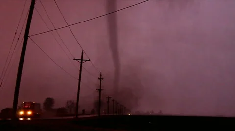 Tornado Thunderstorm Illinois Stock Footage 58603909