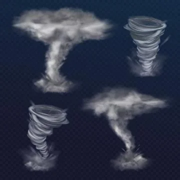 Tornado twister realistic wind vector illustration Stock Illustration