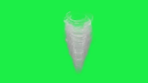 Tornado Twister Vortex Effect Animation Green Screen Video stock 303115346