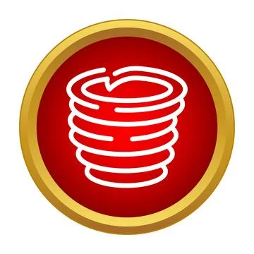 Tornado vortex icon representing extreme weather and disaster Illustration